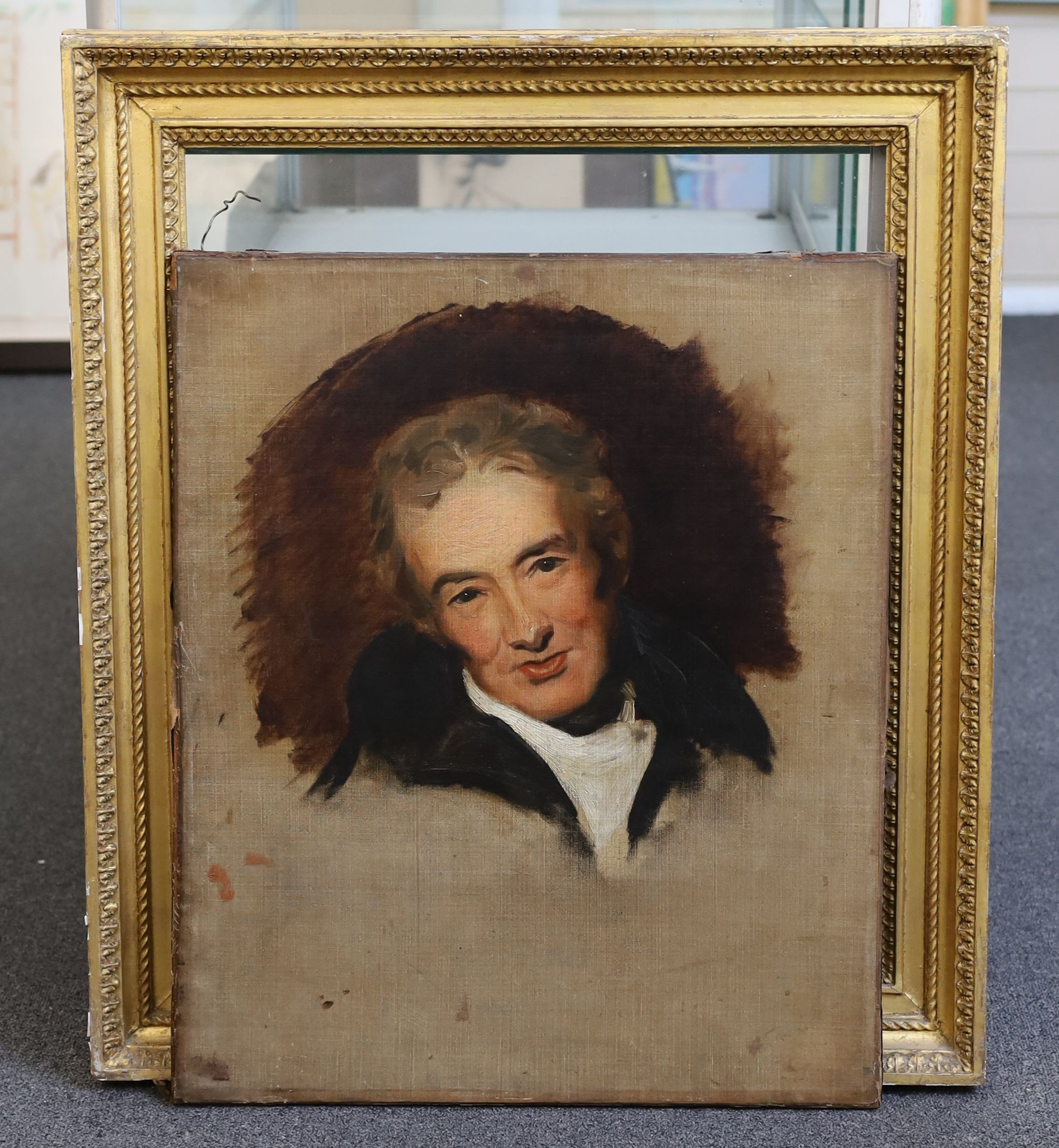 After Sir Thomas Lawrence (1769-1830), Portrait of William Wilberforce MP, oil on canvas, 60 x 50cm